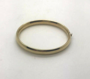 14K Yellow Gold Ladies Thick Pretty Bangle Bracelet 11.5 Grams