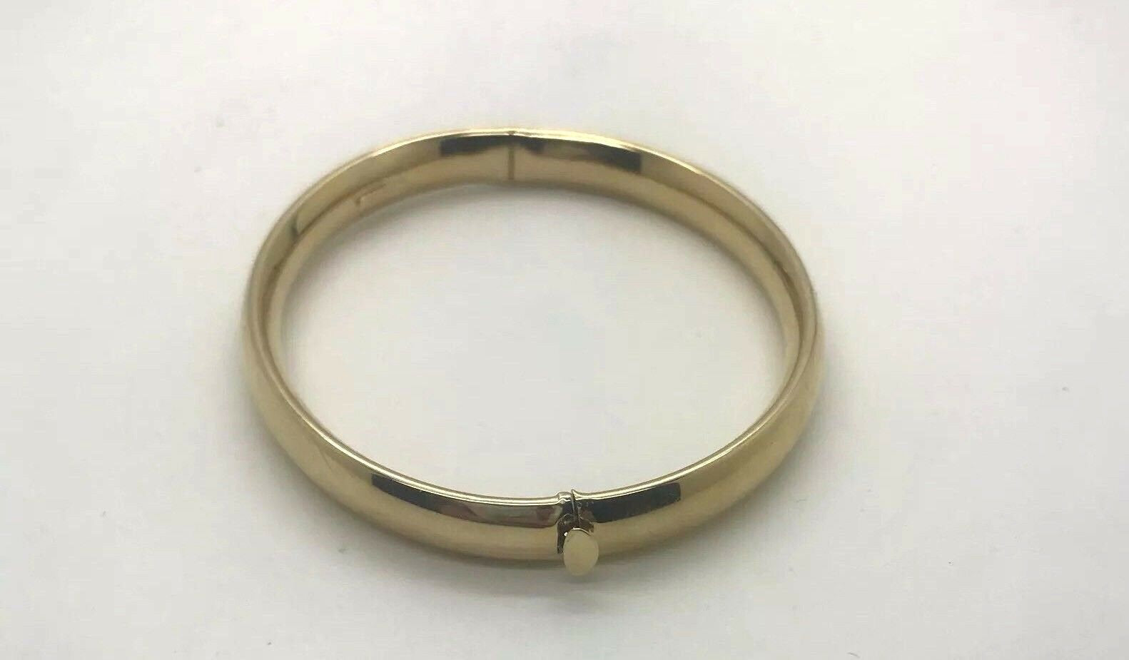 14K Yellow Gold Ladies Thick Pretty Bangle Bracelet 11.5 Grams