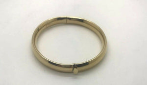14K Yellow Gold Ladies Thick Pretty Bangle Bracelet 11.5 Grams