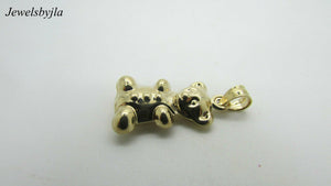 14K Pretty Yellow Gold Teddy Bear Pendant/Charm 2 Grams