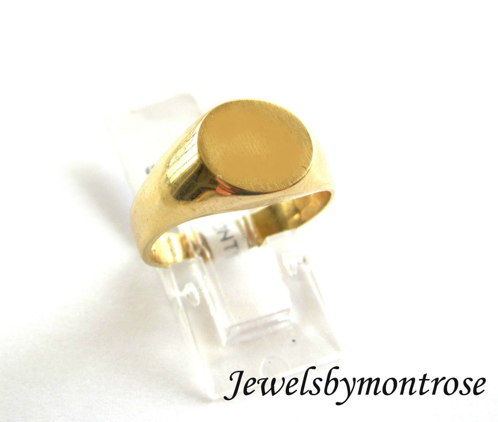 14K Yellow Gold Men&#39;s Signet Ring Size 9.75 Weight 4.1 Grams
