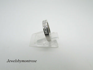 14K White Gold Eternity Wedding Ring Princess Cut Diamonds 0.40 Cts Sale!!!