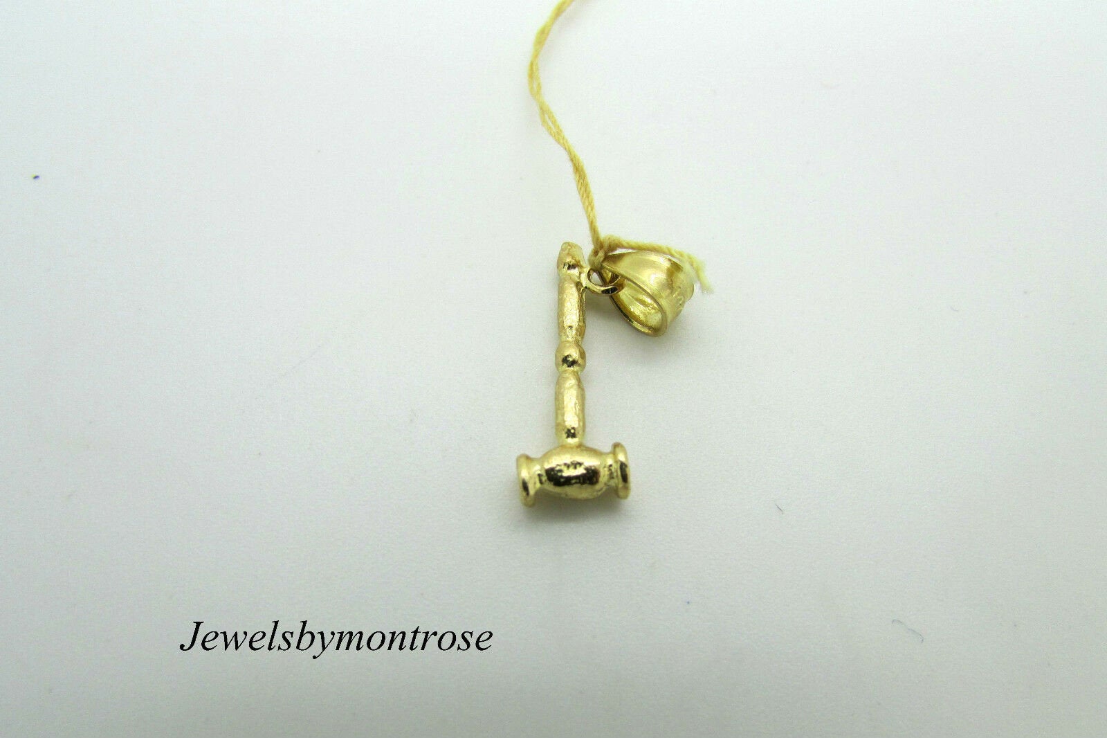 14K Yellow Gold Gavel Charm/Pendant 1.4 Grams
