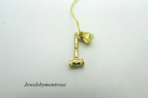14K Yellow Gold Gavel Charm/Pendant 1.4 Grams