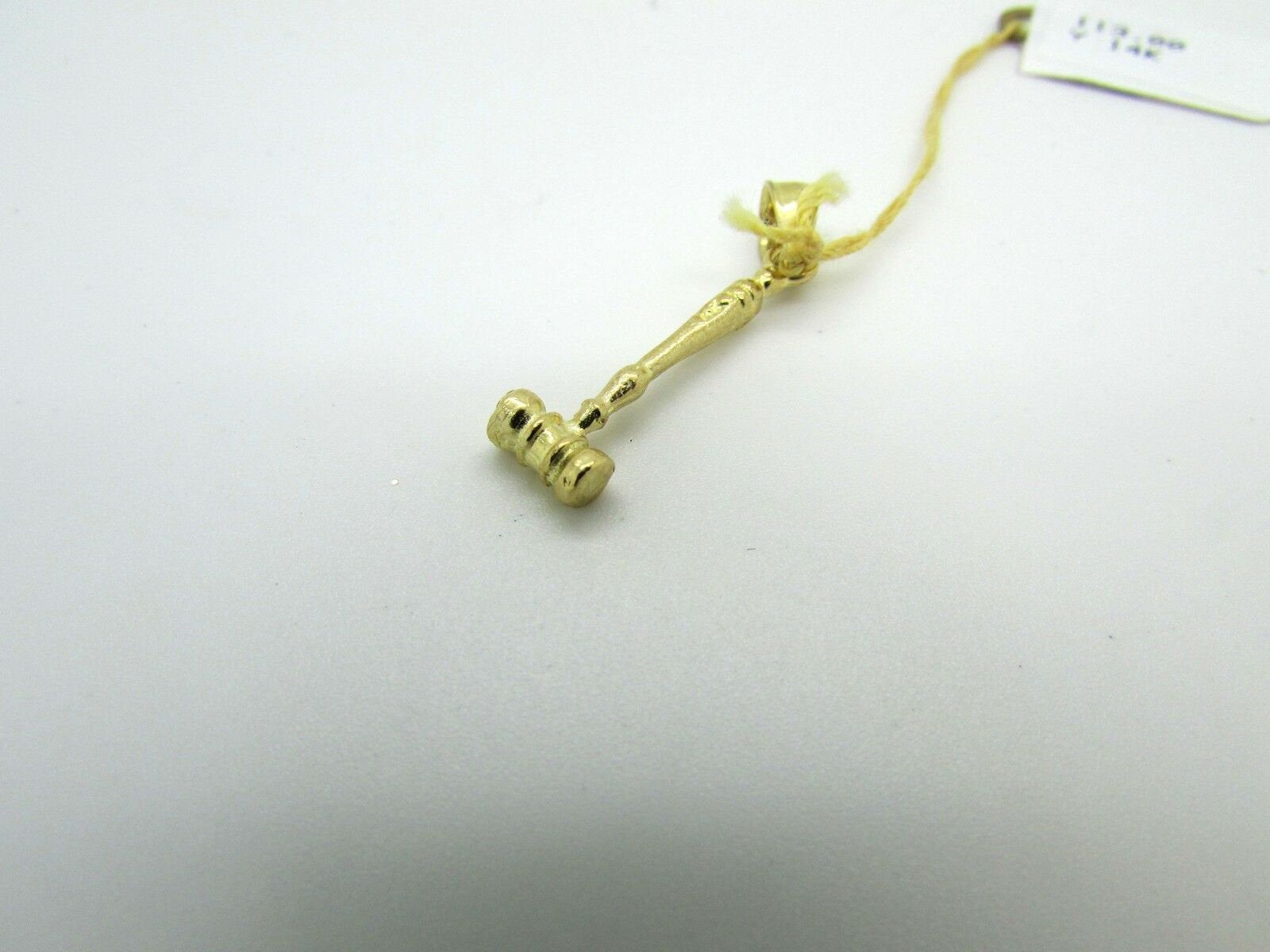 14K Yellow Gold Gavel Charm/Pendant 1.4 Grams