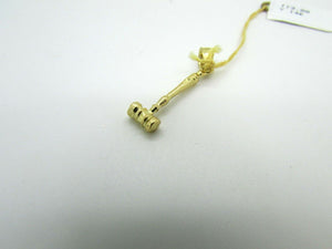 14K Yellow Gold Gavel Charm/Pendant 1.4 Grams