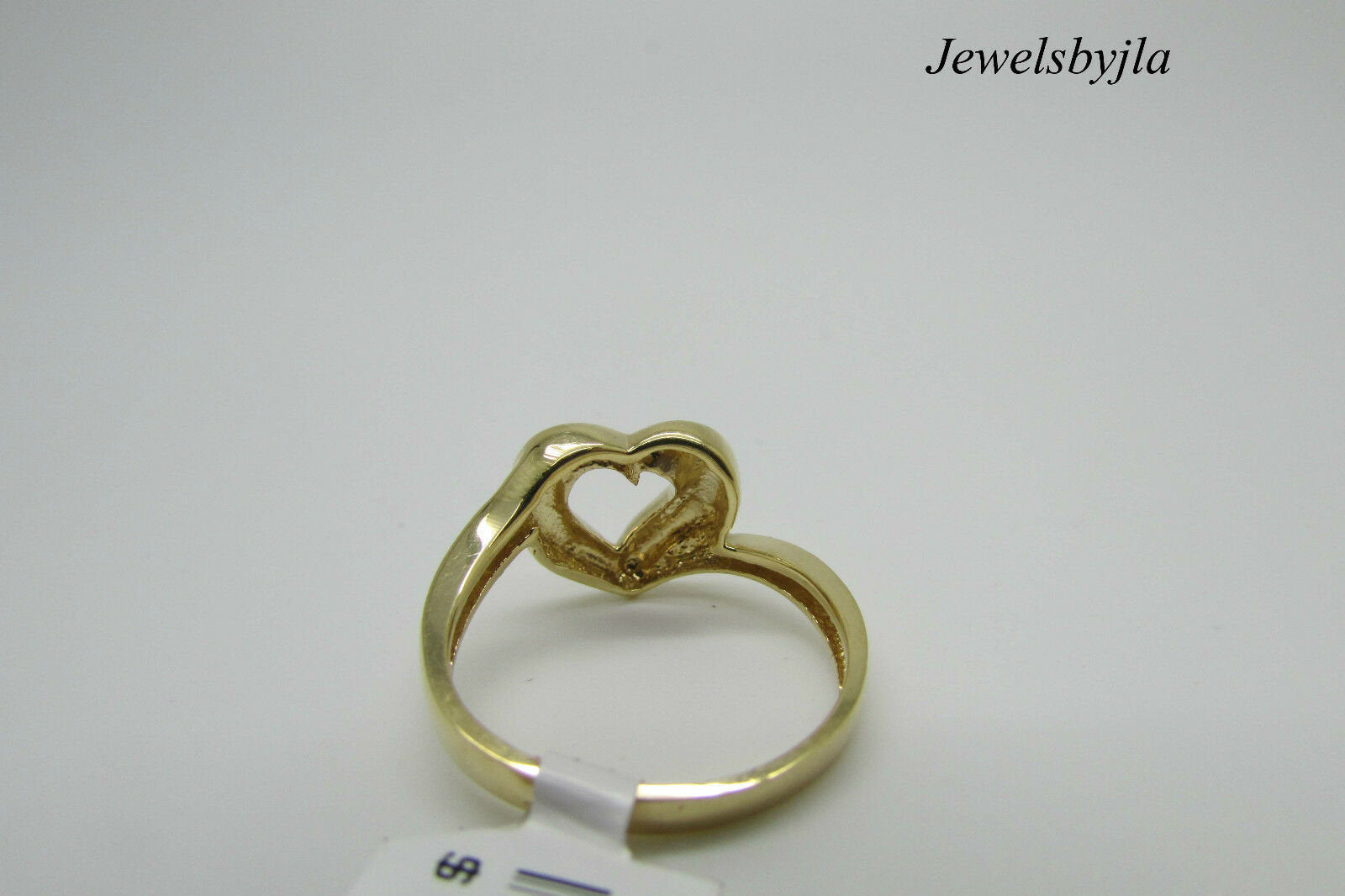 14K Yellow Gold Ladies Pretty Twisted Open Heart Ring 2.9 Grams Size 7