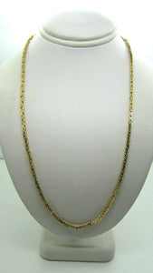 14K Pretty Yellow Gold Diamond Cut 18 Inches Byzantine Chain 6.5 Grams 1.7 Mm
