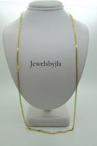 14K Pretty Yellow Gold Foxtail Chain 22 Inches 6.4 Grams Made In Italy