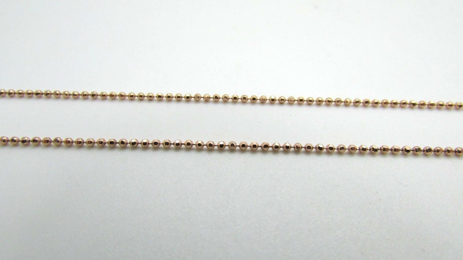 14K Pretty Rose Gold Ball Chain 20 Inches 2.1 Grams Made In Italy