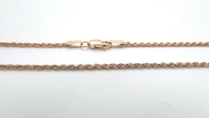 14K Pretty Rose Gold Diamond Cut Rope Chain 26 Inches 5.5 Grams 1.5 Mm