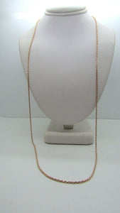 14K Pretty Rose Gold Diamond Cut Rope Chain 26 Inches 5.5 Grams 1.5 Mm