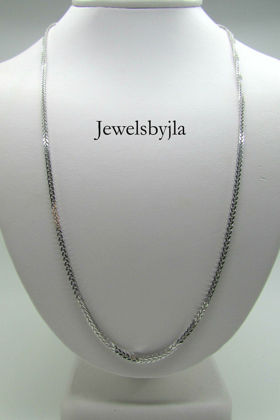 14K Pretty White Gold Foxtail Chain 18 Inches 4.5 Grams Made In Italy