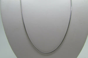 14K Solid White Gold Pretty Round Square Snake Chain 16 Inches 5 Grams Italy