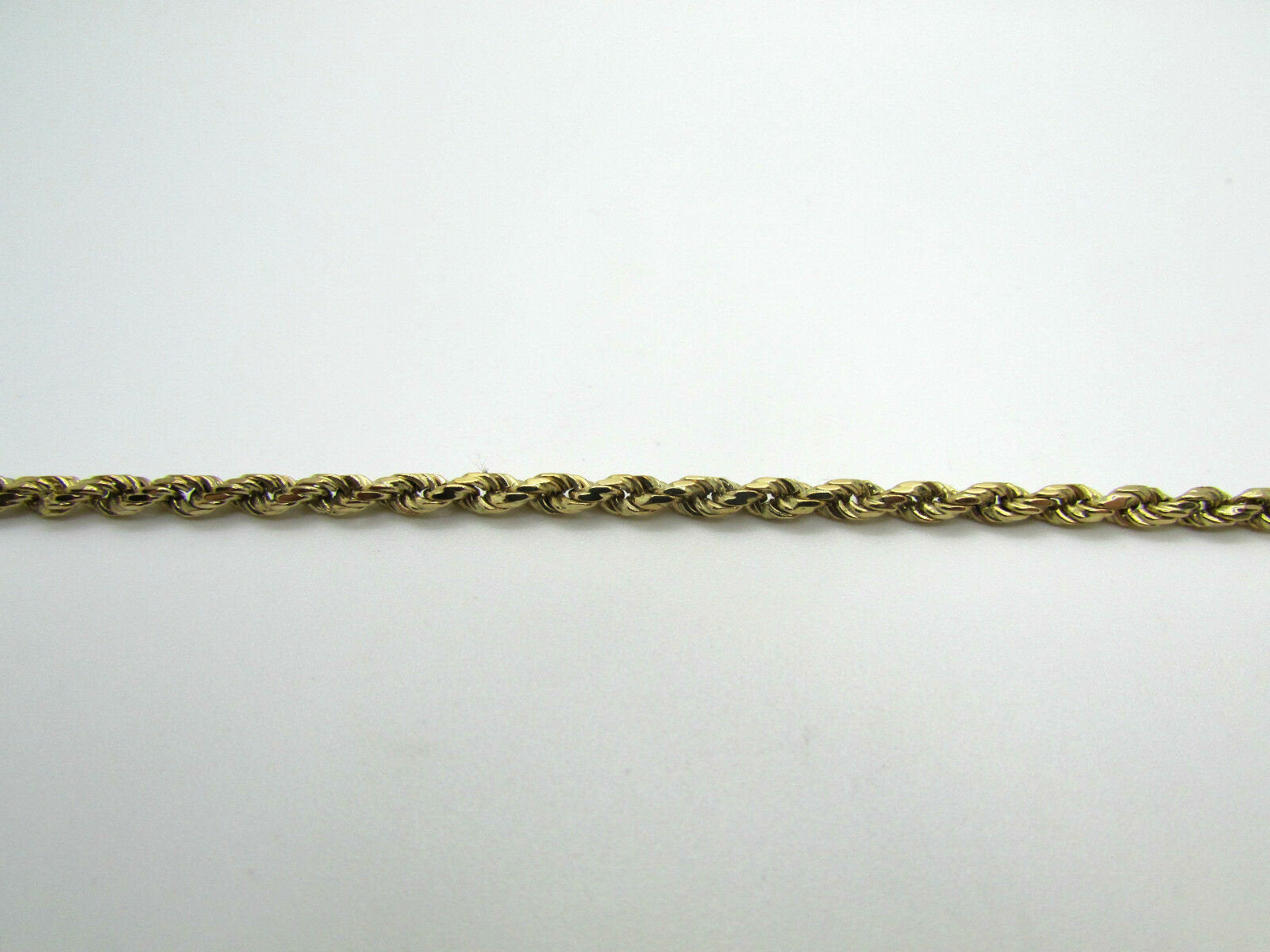 14K Pretty Yellow Gold Rope Chain Bracelet 5.7 Grams