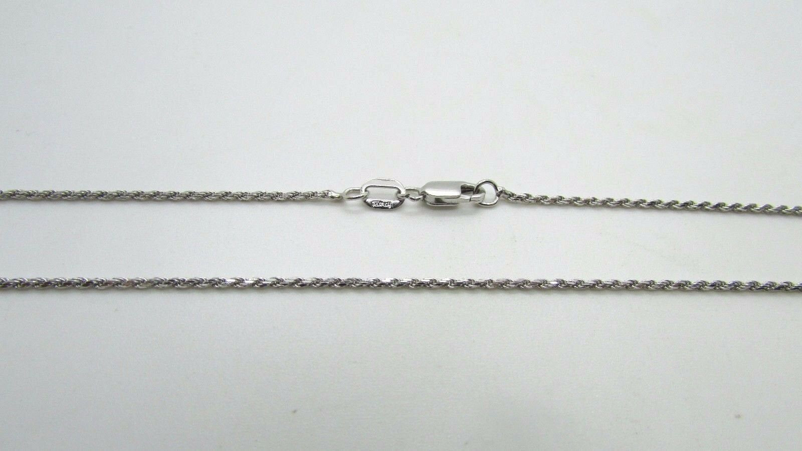 14K Pretty White Gold Rope Chain 24 Inches 3.7 Grams Made In Italy
