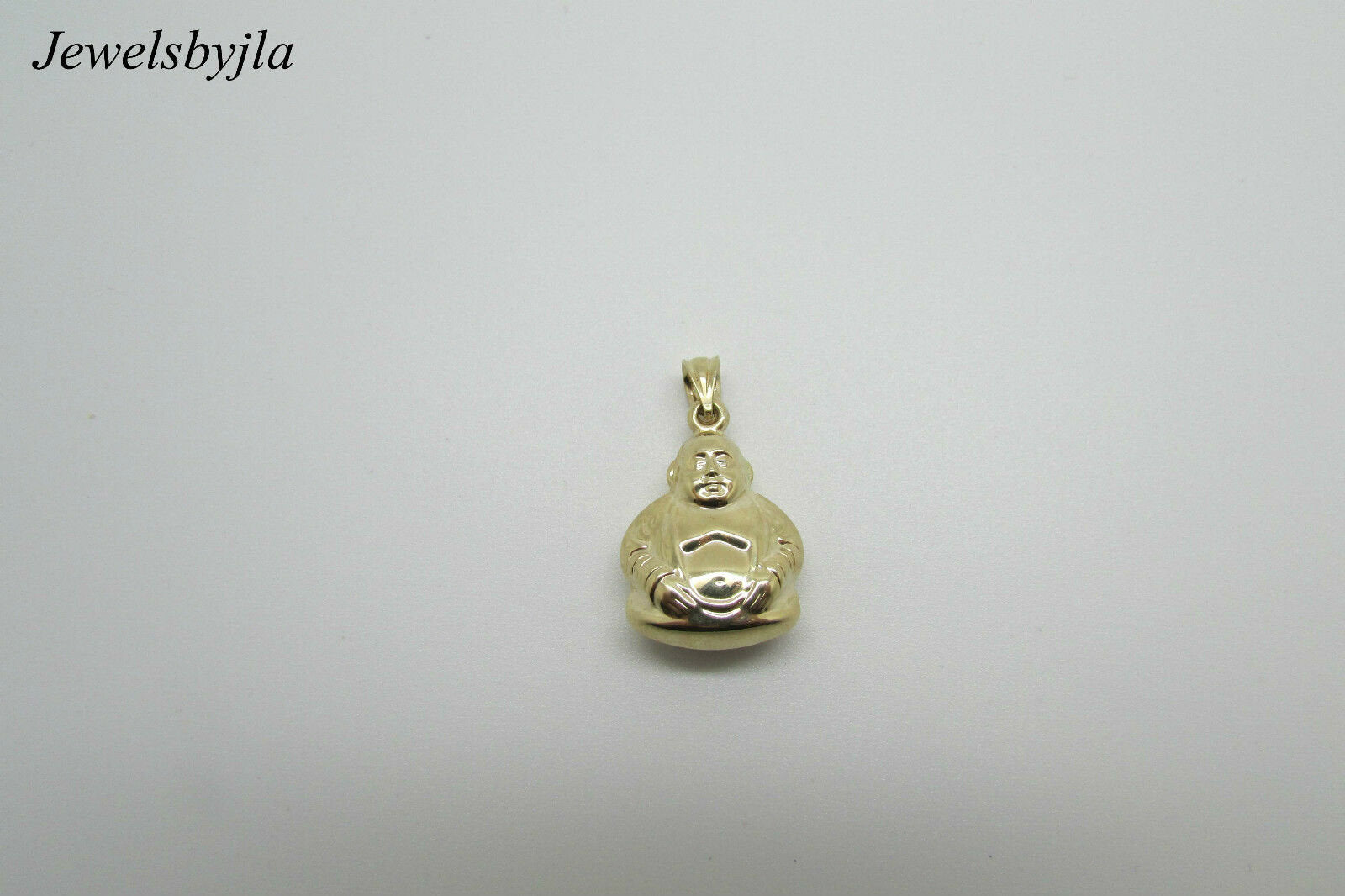 14K Pretty Yellow Gold Puffed Buddha Pendant 1.6 Grams
