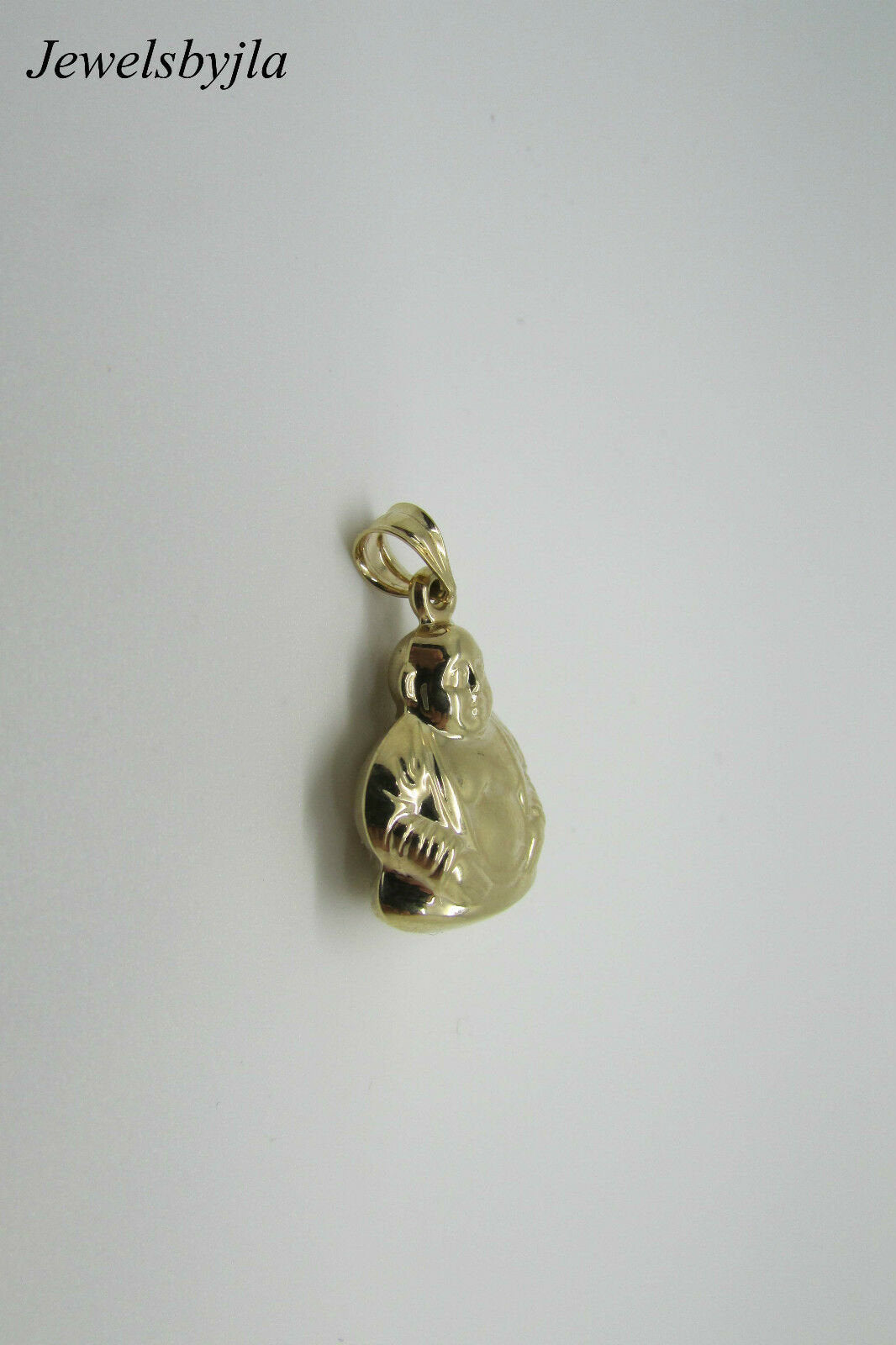 14K Pretty Yellow Gold Puffed Buddha Pendant 1.6 Grams