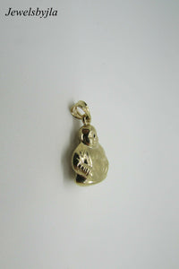 14K Pretty Yellow Gold Puffed Buddha Pendant 1.6 Grams