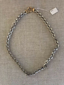 14K White Gold Pretty Circular Link Chain 18 Inches 31 Grams