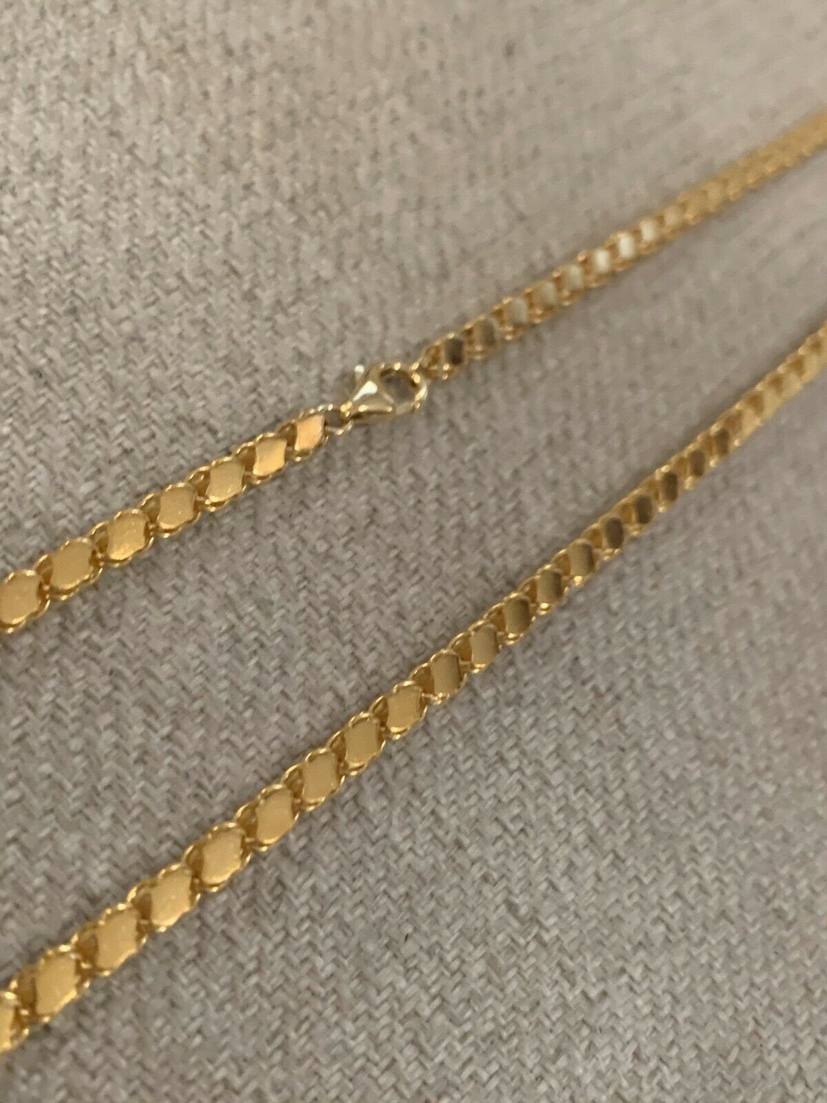 21K Pretty Yellow Gold Diamond Cut Kordon Chain 24 Inches 32 Grams