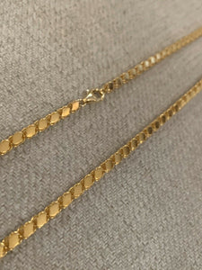 21K Pretty Yellow Gold Diamond Cut Kordon Chain 24 Inches 32 Grams