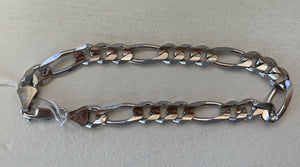 14K White Gold Beautiful Thick White Gold MenS Figueroa Bracelet 22 Grams