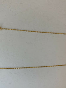 14K Pretty Yellow Gold Diamond Cut Tight Link Chain 20 Inches 1.5 Grams