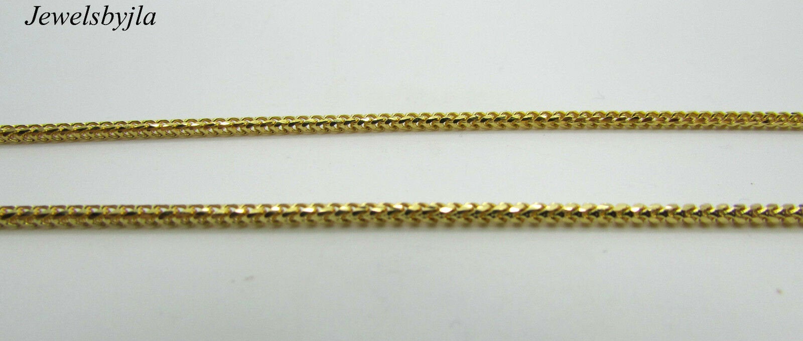 14K Pretty Yellow Gold Diamond Cut Foxtail Chain 8 Grams 18&quot; Italy