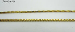 14K Pretty Yellow Gold Diamond Cut Foxtail Chain 8 Grams 18&quot; Italy
