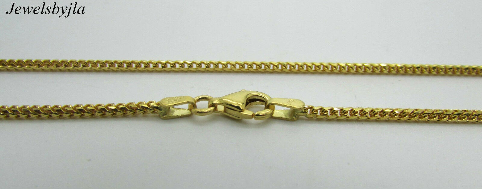 14K Pretty Yellow Gold Diamond Cut Foxtail Chain 8 Grams 18&quot; Italy