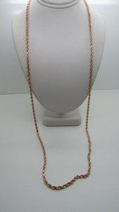 14K Pretty Rose Gold Rope Chain 28 Inches 21.3 Grams 3Mm