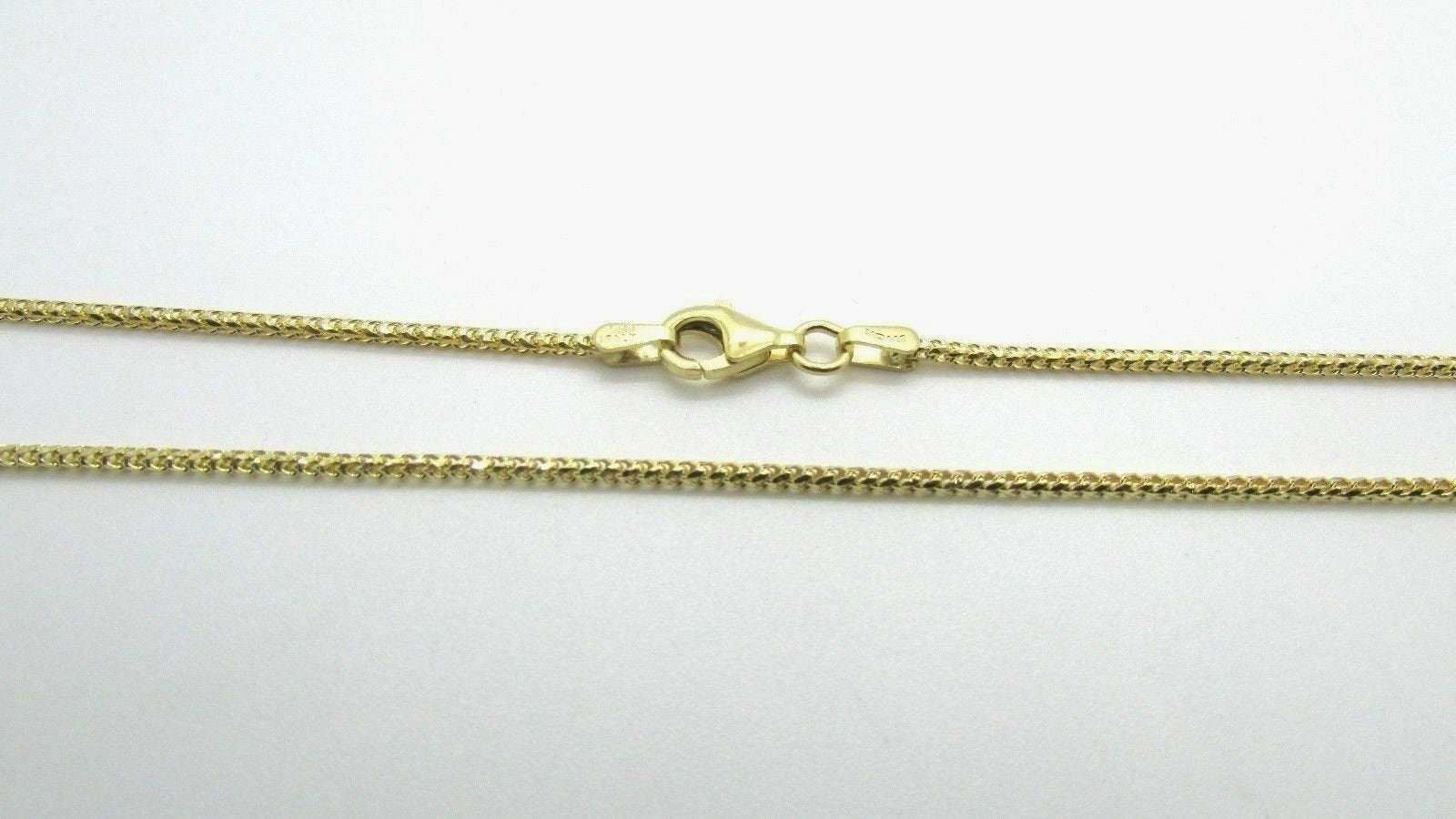 14K Pretty Yellow Gold Square Foxtail Chain 30 Inches 8.3 Grams Made In Italy