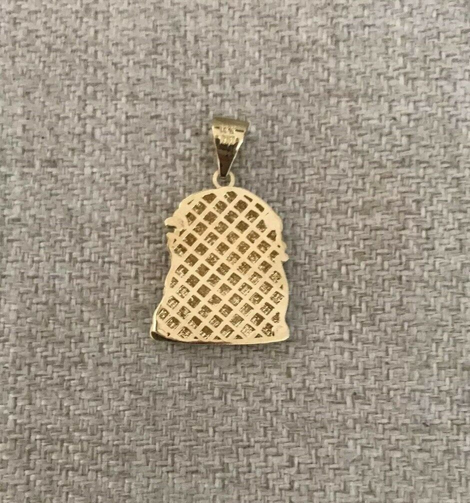 14K Yellow Gold Beautiful Pendant Of Jesus&#39; Face 3.6 Grams