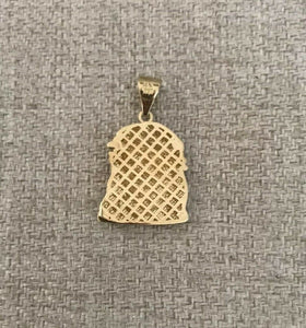 14K Yellow Gold Beautiful Pendant Of Jesus&#39; Face 3.6 Grams