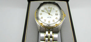 Citizen Bk0154-51A Mens Watch Two Tone Silver Dial Quartz Link Bracelet