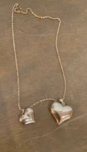 14K Pretty Yellow Gold 3-D Large Puffed Heart Pendant 3.5 Grams