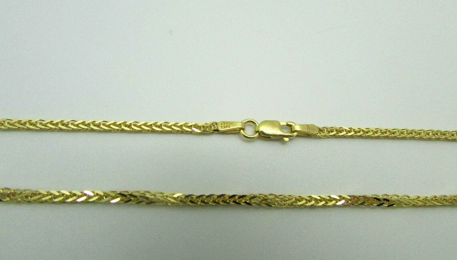 14K Pretty Yellow Gold Foxtail Chain 18 Inches 5.5 Grams Made In Italy