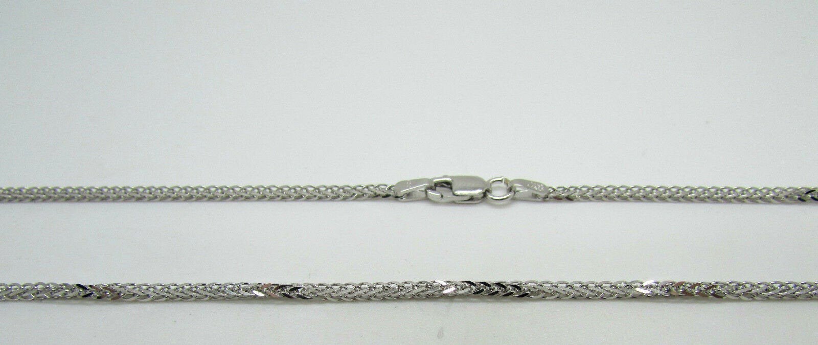 14K Pretty White Gold Foxtail Chain 18 Inches 4.5 Grams Made In Italy