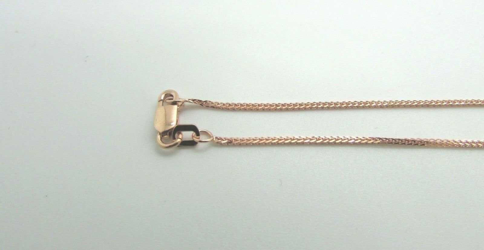 14K Pretty Rose Gold Foxtail Chain 18 Inches 2.5 Grams 1 Mm