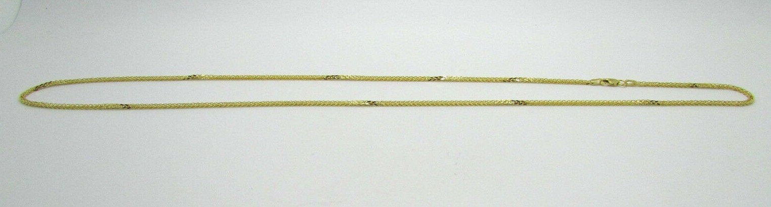 14K Pretty Yellow Gold Foxtail Chain 24 Inches 7.1 Grams Made In Italy