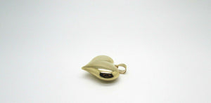 14K Pretty Yellow Gold 3-D Large Puffed Heart Pendant 2 Grams