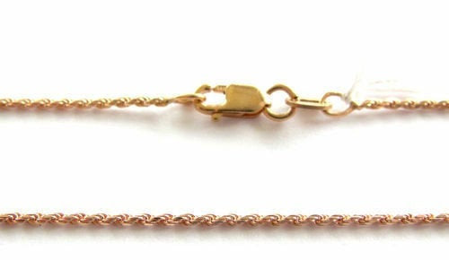 14K Pretty Rose Gold Diamond Cut 18 Inches Rope Chain 8.6 Grams 2.5 Mm Wide