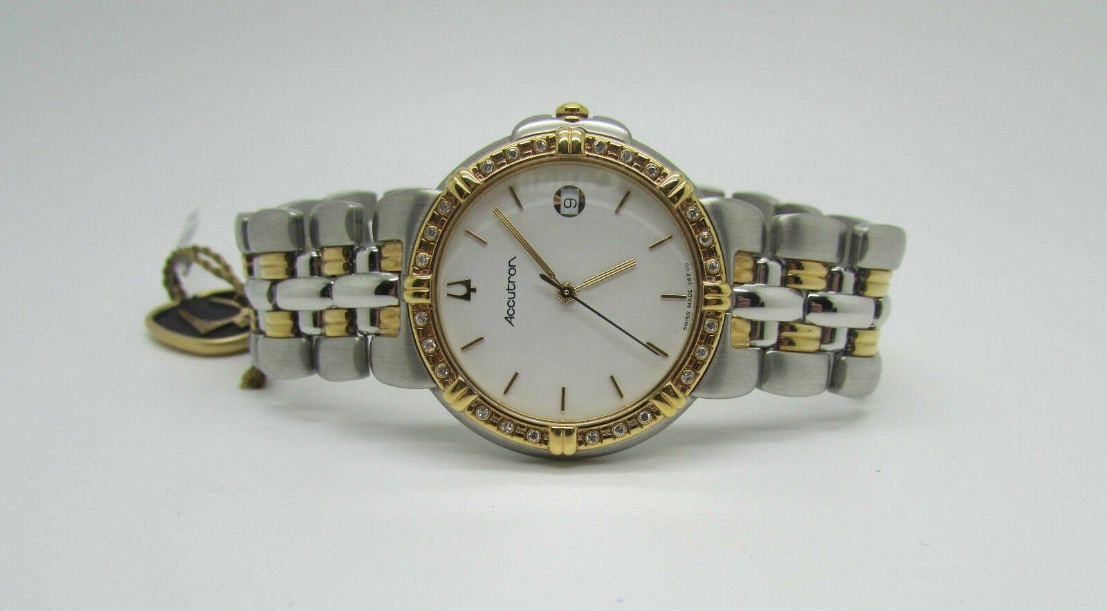 Accutron By Bulova Men&#39;s Two Tone Diamond Stainless Steel Watch 28E00