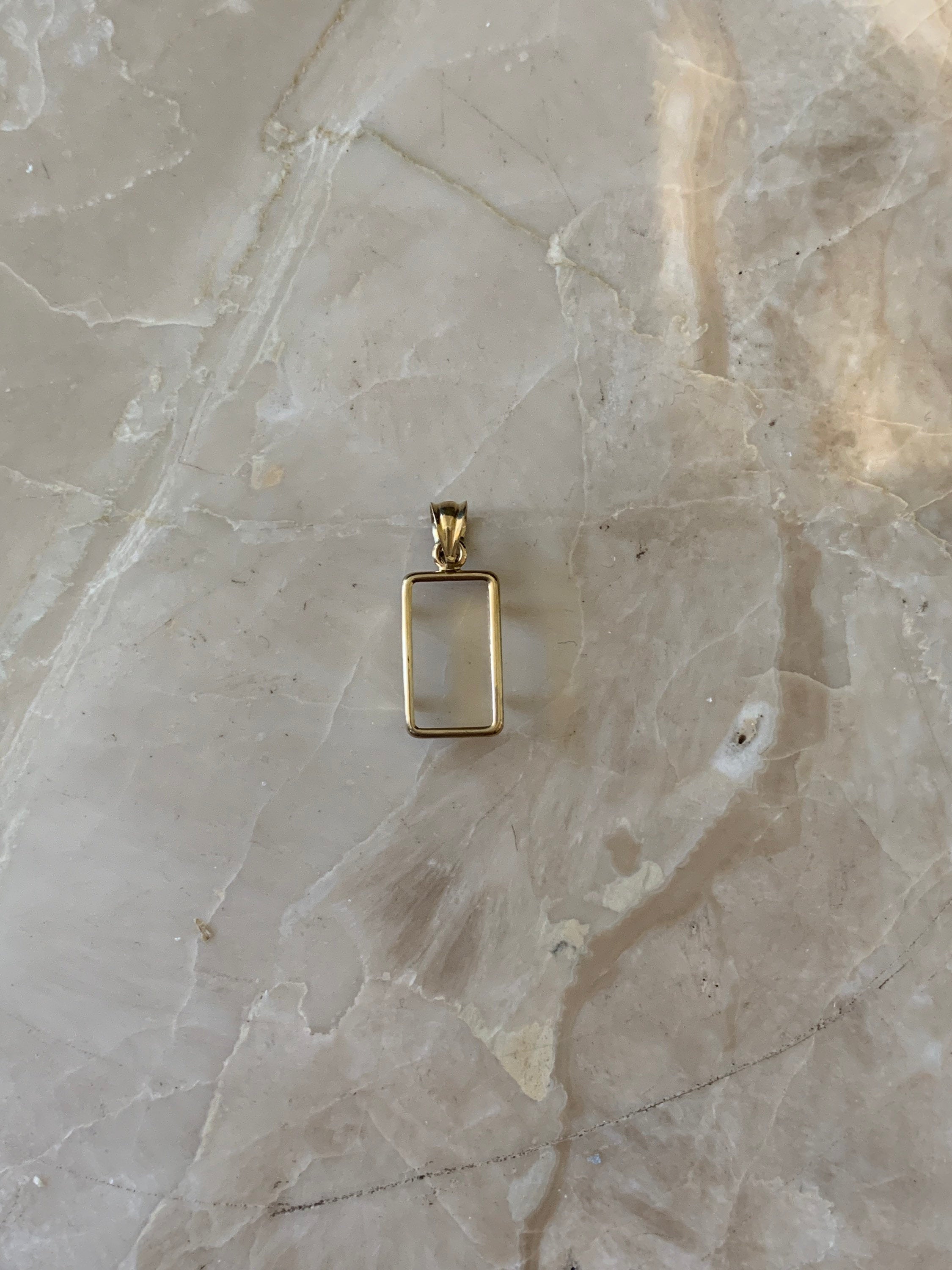 14K Pretty Yellow Gold Regular Frame for 1 gram Pamp Suisse Gold Bar