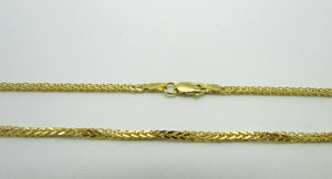 14K Pretty Yellow Gold Foxtail Chain 18 Inches 5.5 Grams Made In Italy