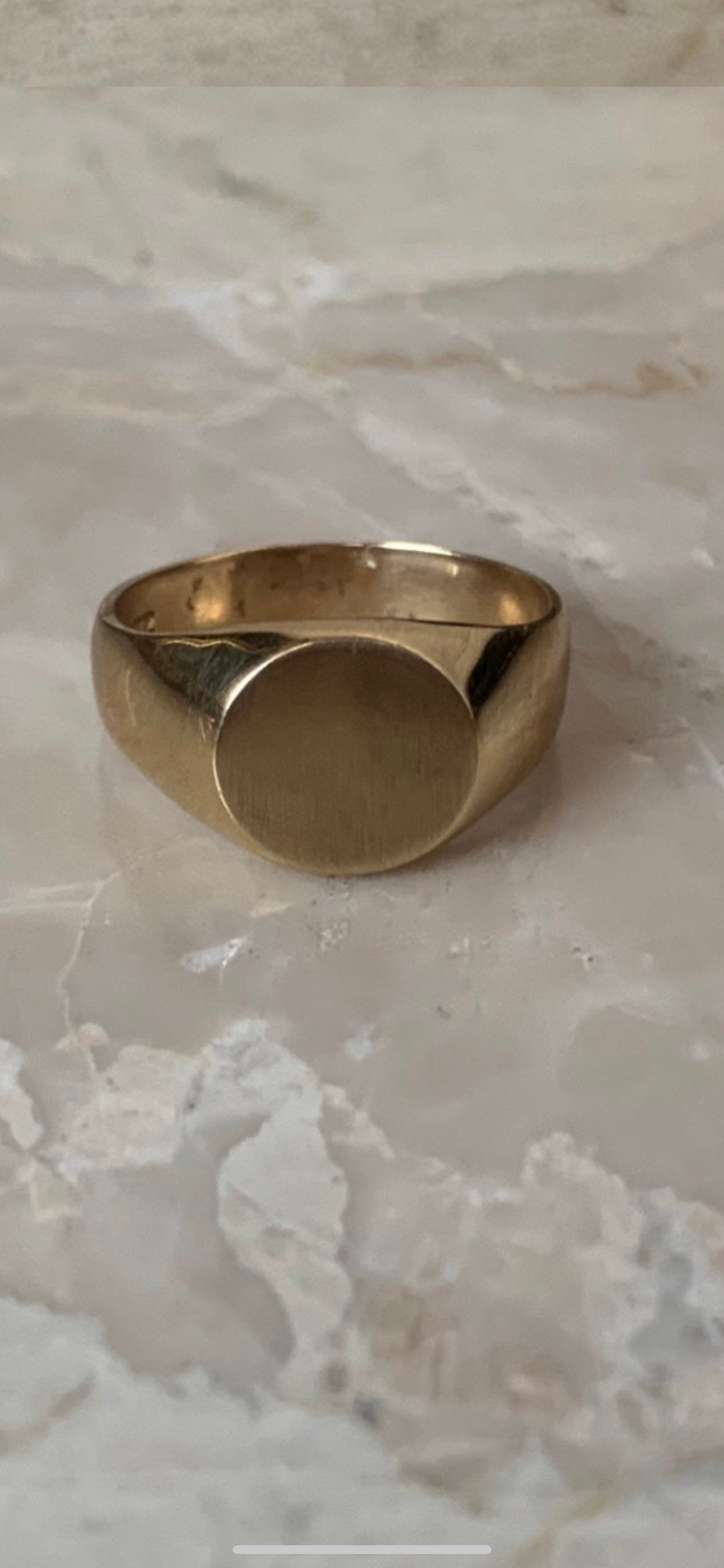 14K Yellow Gold Men&#39;s Signet Ring Size 9.75 Weight 5.2 Grams
