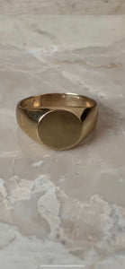 14K Yellow Gold Men&#39;s Signet Ring Size 9.75 Weight 5.2 Grams